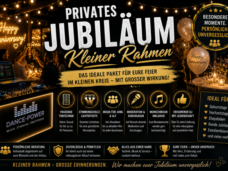 Privates Jubiläum – Kleiner Rahmen