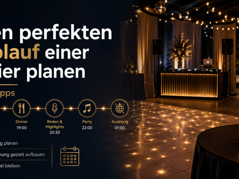 Den perfekten Ablauf einer Feier planen | DJ-Tipps
