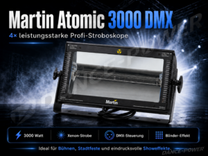 4× Martin Atomic 3000 DMX Strobe
